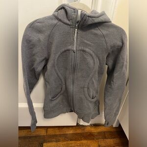 Lululemon Gray And Silver Glitter Scuba Hoodie Size 4